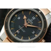 Réplique Omega Seamaster 300 Acier inoxydable /Or rose Noir Dial 