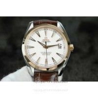 Réplique Omega Seamaster Aqua Terra 150M 41MM Or rose /Acier inoxydable Blanc Dial 