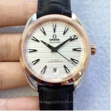 Réplique Omega Seamaster Aqua Terra 150M Master Co-Axial Baselworld 2017 Acier inoxydable /Or rose Blanc Dial 