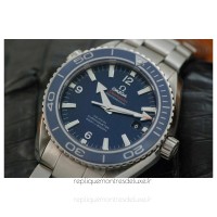 Réplique Omega Seamaster Planet Ocean 45MM Acier inoxydable Bleu Dial 