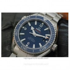 Réplique Omega Seamaster Planet Ocean 45MM Acier inoxydable Bleu Dial 