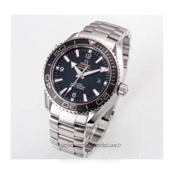 Réplique Omega Seamaster Planet Ocean 600M 45.5MM 232.30.46.21.01.001 Acier inoxydable Noir Dial 