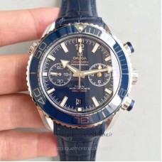 Réplique Omega Seamaster Planet Ocean 600M Chronographe 215.33.46.51.03.001 Acier inoxydable Bleu Dial 