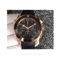 Réplique Omega Seamaster Planet Ocean Chronographe Olympics Or rose Noir Dial Noir Rubber Sangle 