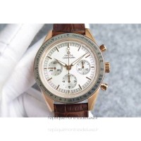 Réplique Omega Speedmaster Moonwatch Edition limitee Or rose Blanc Dial 