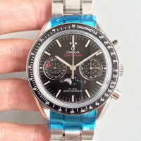 Réplique Omega Speedmaster Moonwatch Moonphase Chronographe 304.30.44.52.01.001 Acier inoxydable Noir Dial 