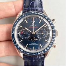 Réplique Omega Speedmaster Moonwatch Moonphase Chronographe 304.33.44.52.03.001 Acier inoxydable Bleu Dial 