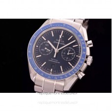 Réplique Omega Speedmaster Professional Chronographe Acier inoxydable Bleu Dial 