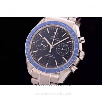 Réplique Omega Speedmaster Professional Chronographe Acier inoxydable Bleu Dial 