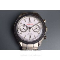 Réplique Omega Speedmaster Professional Chronographe Acier inoxydable Blanc Dial 