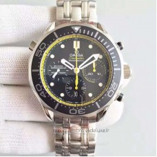 Réplique Omega Seamaster Diver 300M Chronographe 212.30.44.50.01.002 Acier inoxydable Noir /Yellow Dial 