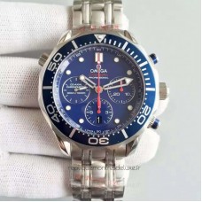 Réplique Omega Seamaster Diver 300M Chronographe 212.30.44.50.03.001 Acier inoxydable Bleu Dial 