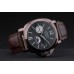 Réplique Montre Bracelet en cuir brun Panerai Luminor cadran noir 3