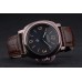 Réplique Montre Bracelet en cuir brun Panerai Luminor cadran noir 4