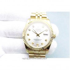 Réplique montre Datejust 116238-0079 Cadran Rhodium Or Jaune 36MM