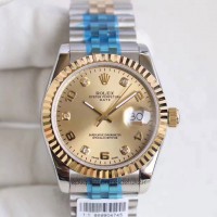 Réplique montre Datejust 36 116233 Cadran Champagne En Acier Inoxydable Et Or Jaune 36MM