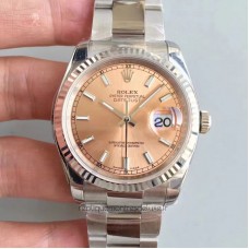 Réplique montre Datejust 36MM 116234 en acier inoxydable cadran en or rose