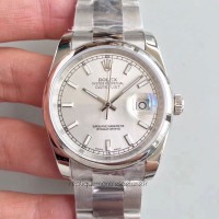 Réplique montre Datejust 36MM 116234 cadran en acier inoxydable rhodié