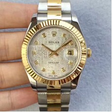 Réplique montre Datejust 41 126333 Cadran en acier inoxydable et or jaune avec cadran de 41MM