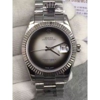 Réplique montre Datejust 41 cadran gris en acier inoxydable Lapis Lazuli HK