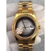 Réplique montre Datejust 41 Lapis Lazuli Cadran Gris Or Jaune HK