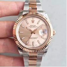 Réplique montre Datejust II 116333 41MM en acier inoxydable et or rose cadran en or rose