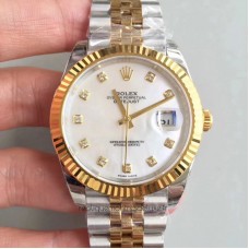 Réplique montre Datejust II 116333 Cadran en nacre avec cadran en acier inoxydable et or jaune