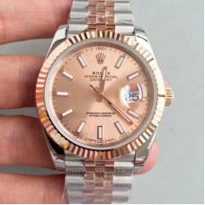 Réplique montre Datejust II 116333 - Cadran rose serti d’acier inoxydable en acier inoxydable 41MM & or rose 18K