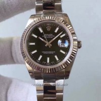 Réplique montre Datejust II 116334 Cadran Noir, Acier inoxydable, 41MM