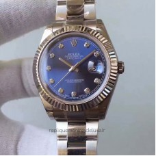 Réplique montre Datejust II 116334 cadran bleu en acier inoxydable 41MM