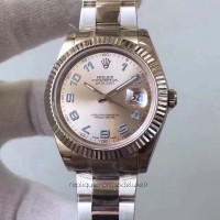 Réplique montre Datejust II 116334 cadran en acier inoxydable rhodié de 41MM