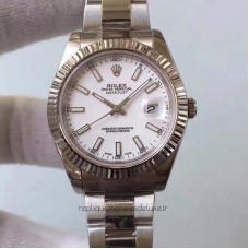 Réplique montre Datejust II 116334 cadran blanc en acier inoxydable de 41MM