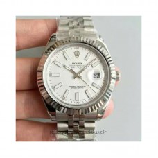 Réplique montre Datejust II 116334 cadran blanc en acier inoxydable de 41MM