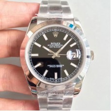 Réplique montre Datejust II 126300 41MM cadran noir en acier inoxydable