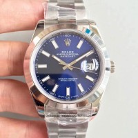 Réplique montre Datejust II 126300 41MM en acier inoxydable cadran bleu