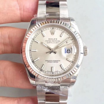 Réplique montre Datejust II 126334 cadran en acier inoxydable rhodié de 41MM