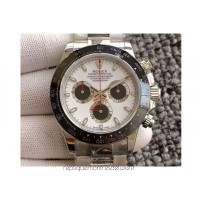 Réplique montre Daytona Cosmograph 116500LN cadran blanc et cadrans blancs en acier inoxydable