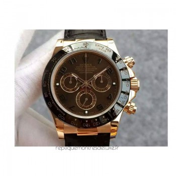 Réplique montre Daytona Cosmograph 116515LN cadran brun doré