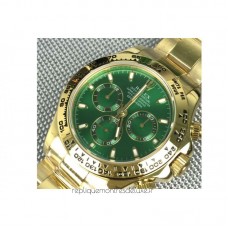 Réplique montre Daytona Cosmograph 116528 cadran vert en or jaune