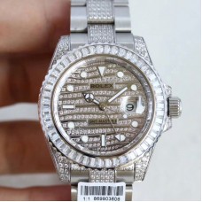 Réplique montre GMT-Master II Cadran Diamant Acier Inoxydable Et Diamants 116769 WT