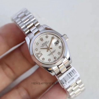 Réplique montre Lady Datejust 28 279166 Cadran Nacre en acier inoxydable de 28MM