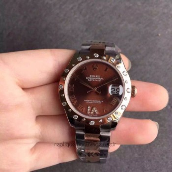 Réplique montre Lady Datejust 31 178341 Cadran Chocolat En Acier Inoxydable Et Or Rose 31MM