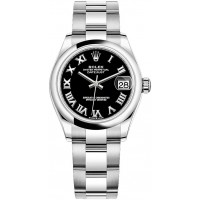 Réplique Rolex Datejust 31 Oystersteel Cadran Noir Brillant m278240-0001