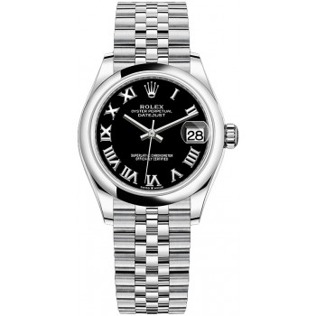 Réplique Rolex Datejust 31 Oystersteel Cadran Noir Brillant