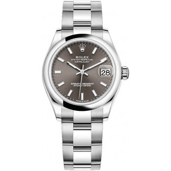 Réplique Rolex Datejust 31 Oystersteel Cadran Gris Foncé