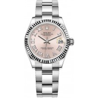 Replique Rolex Datejust 31 Rolesor Blanc Bracelet Oyster Cadran Rose m278274-0019