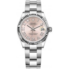 Replique Rolex Datejust 31 Rolesor Blanc Bracelet Oyster Cadran Rose m278274-0019