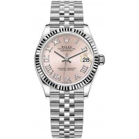 Réplique Rolex Datejust 31 Rolesor Blanc Bracelet Jubilee Cadran Rose m278274-0020