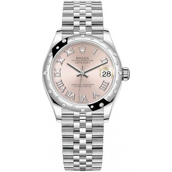 Réplique Rolex Datejust 31 Rolesor Blanc Bracelet Jubilee Cadran Rose m278344rbr-0022