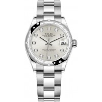 Réplique Rolex Datejust 31 Bracelet Oyster à Cadran Argenté Rolesor Blanc m278344rbr-0031